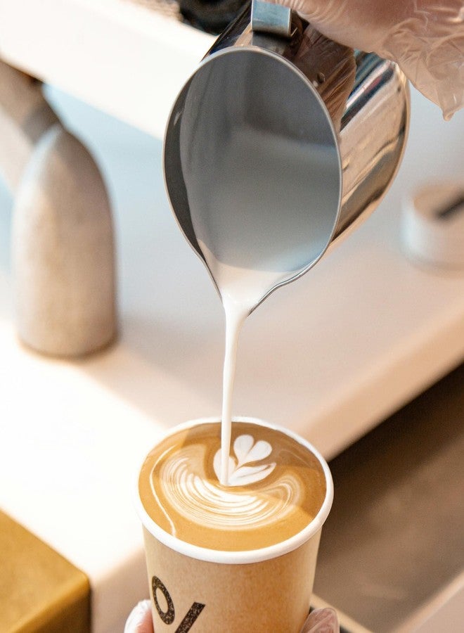 Tuni Milk Frothing Pitcher, 12oz/350ml Stainless Steel Milk Jug Steaming Cup, Milk Coffee Cappuccino Latte Art Steam Creamer Frother Pitcher - Image 5